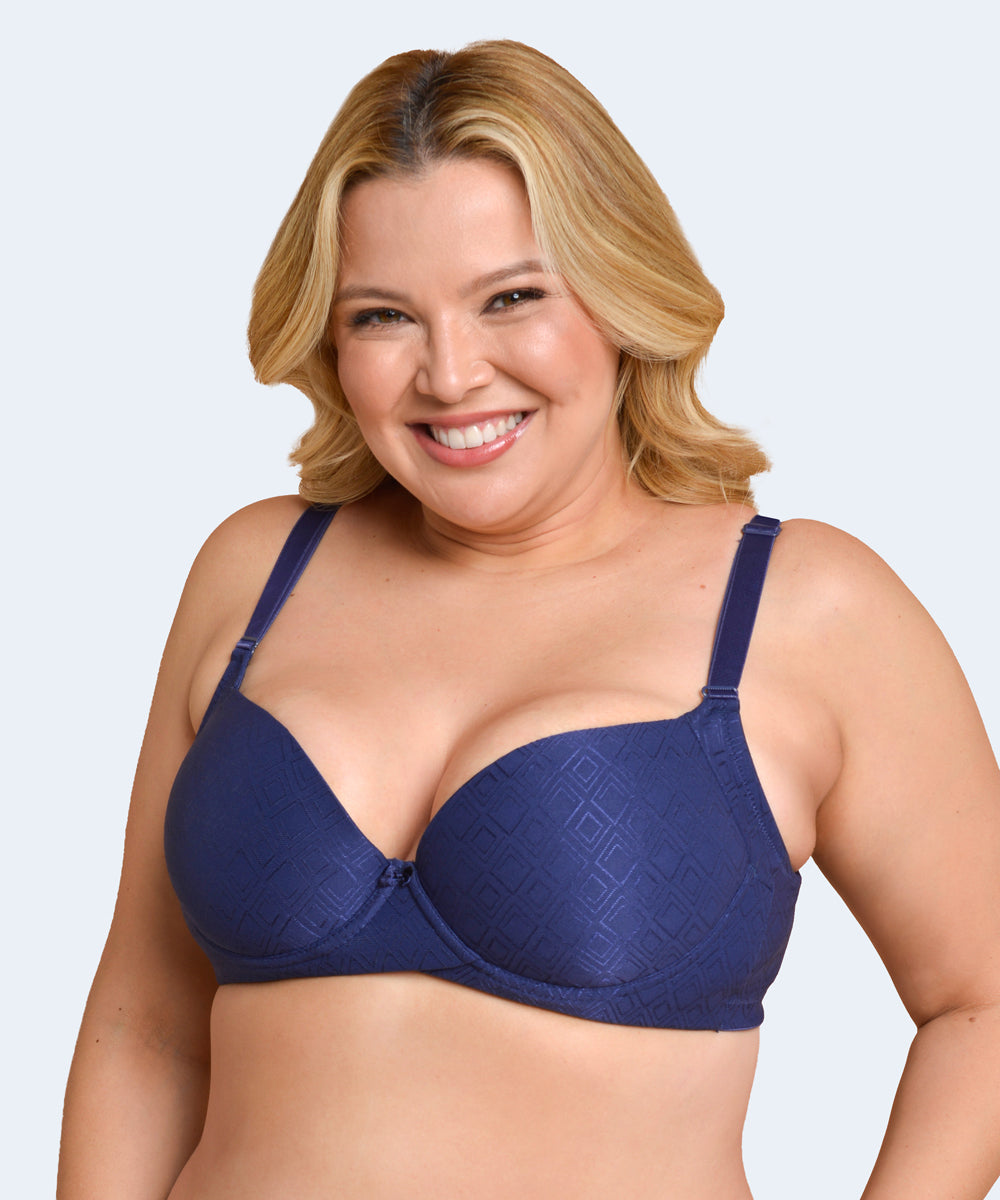 Sutiã Microfibra Trabalhada com Bojo Plus Size (Coleção Atemporal) - VI LINGERIE